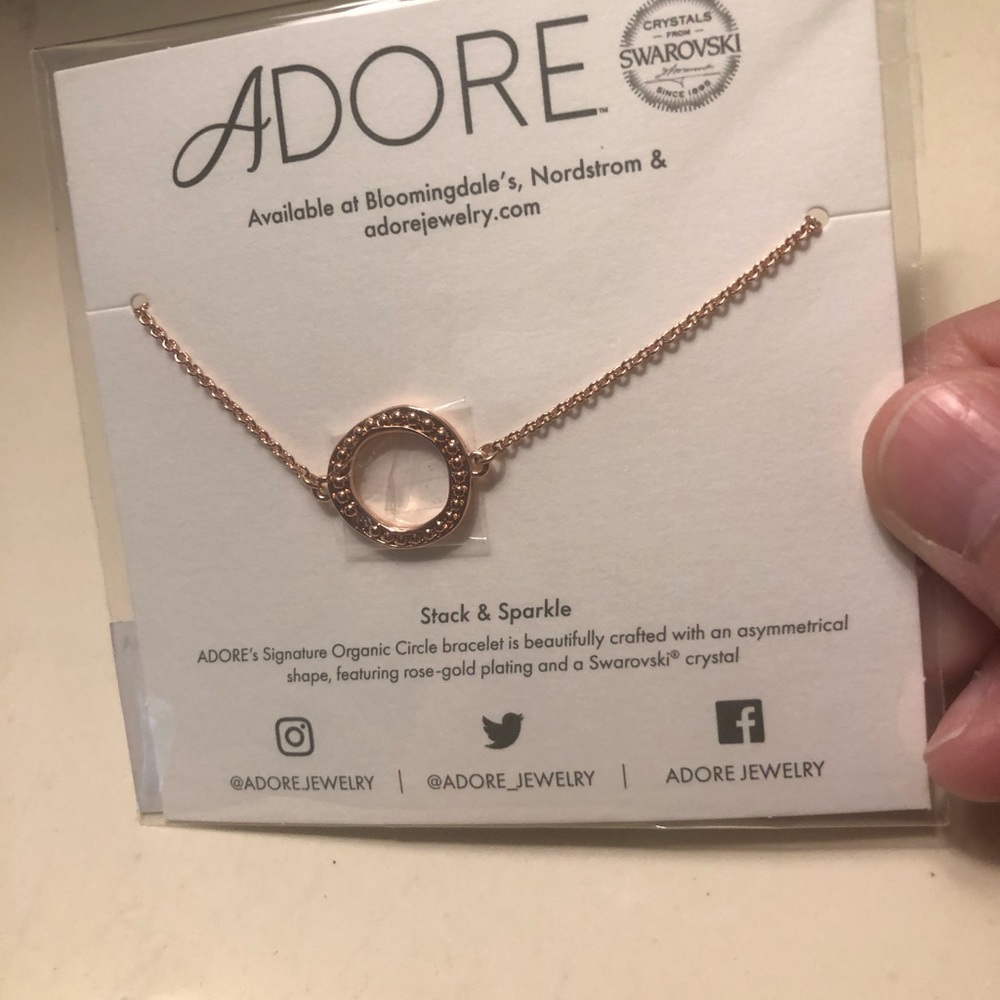 Adore Swarovski Rose Gold Bracelet